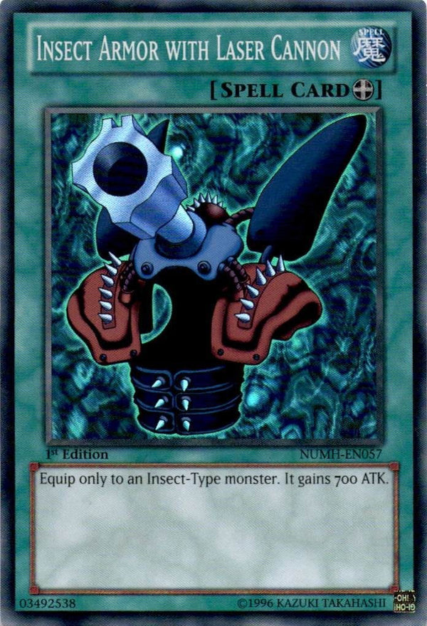 Yugioh Insect Armor with Laser Cannon NUMH-EN057 Super Rare 1st Edition LP