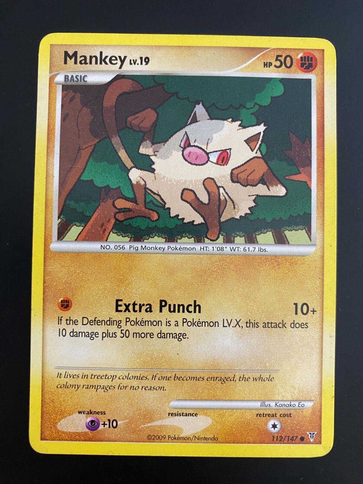 Pokemon Mankey 112/147 Supreme Victors Non Holo MP