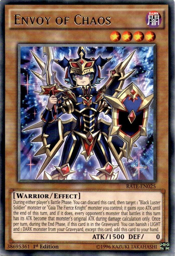 Yugioh Envoy of Chaos RATE-EN025 Rare 1st Edition VLP/NM