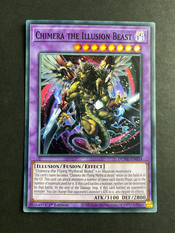 Yugioh Chimera the Illusion Beast DUNE-EN034 Super Rare 1st Edition VLP/NM