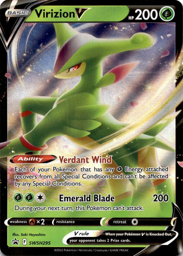 Pokemon Virizion V SWSH295 Black Star Promos Full Art Holo NM