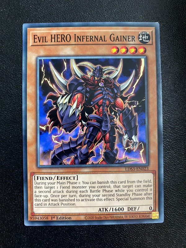 Yugioh Evil HERO Infernal Gainer LDS3-EN023 Common 1st Edition NM