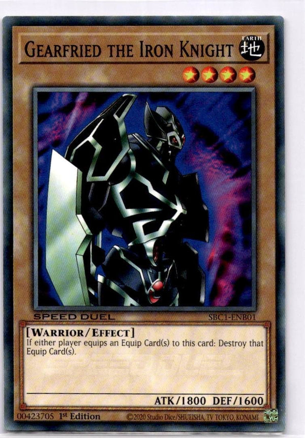 Yugioh Gearfried the Iron Knight SBC1-ENB01 1st Edition NM