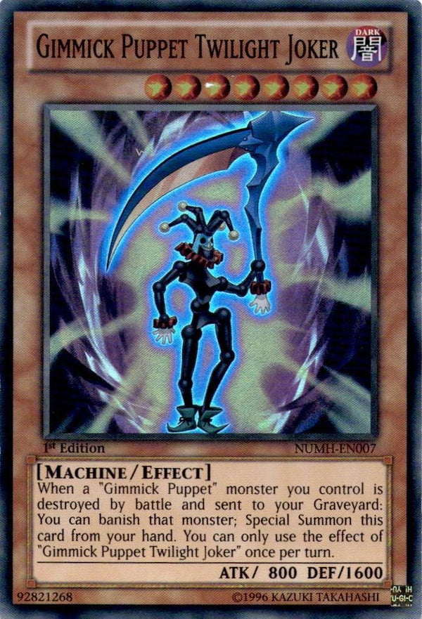 Yugioh Gimmick Puppet Twilight Joker NUMH-EN007 Super Rare 1st Edition VLP/NM