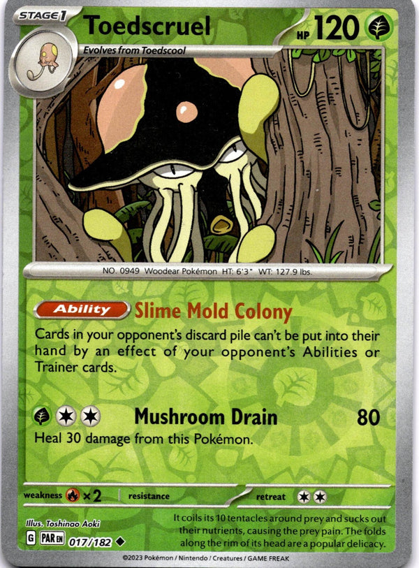 Pokemon Toedscruel 017/182 Paradox Rift Reverse Holo NM