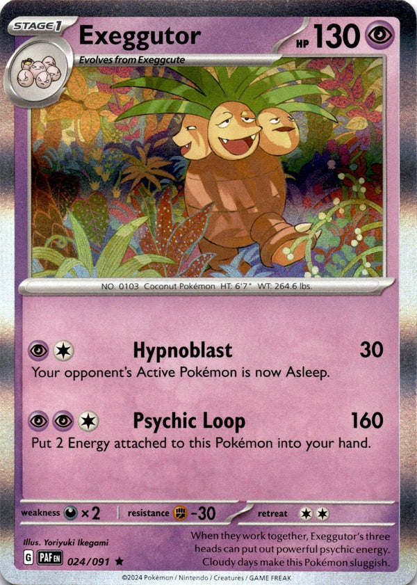 Pokemon Exeggutor 024/091 Paldean Fates Holo NM
