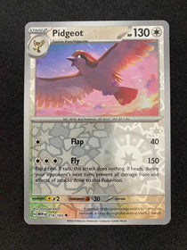 Pokemon Pidgeot 018/165 Scarlet Violet Reverse Holo NM