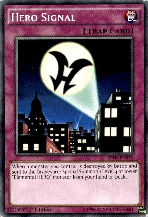 Yugioh Hero Signal SDHS-EN035 Common 1st Edition MP