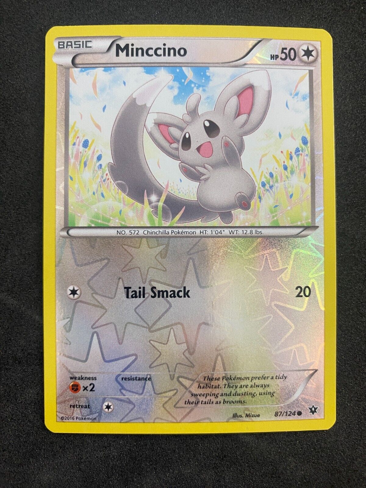 Pokemon Minccino 87/124 Fates Collide Reverse Holo NM-M