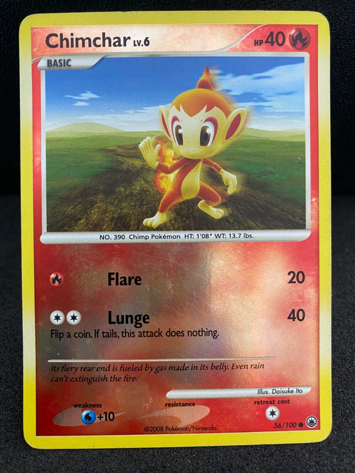 Pokemon Chimchar 56/100 Majestic Dawn Reverse Holo MP