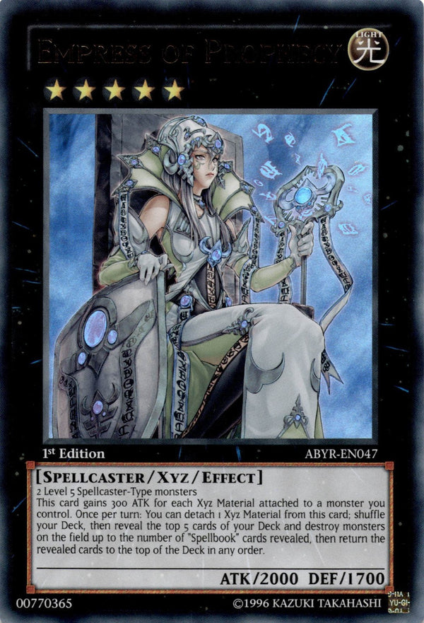 Yugioh Empress of Prophecy ABYR-EN047 Ultra Rare 1st Edition MP