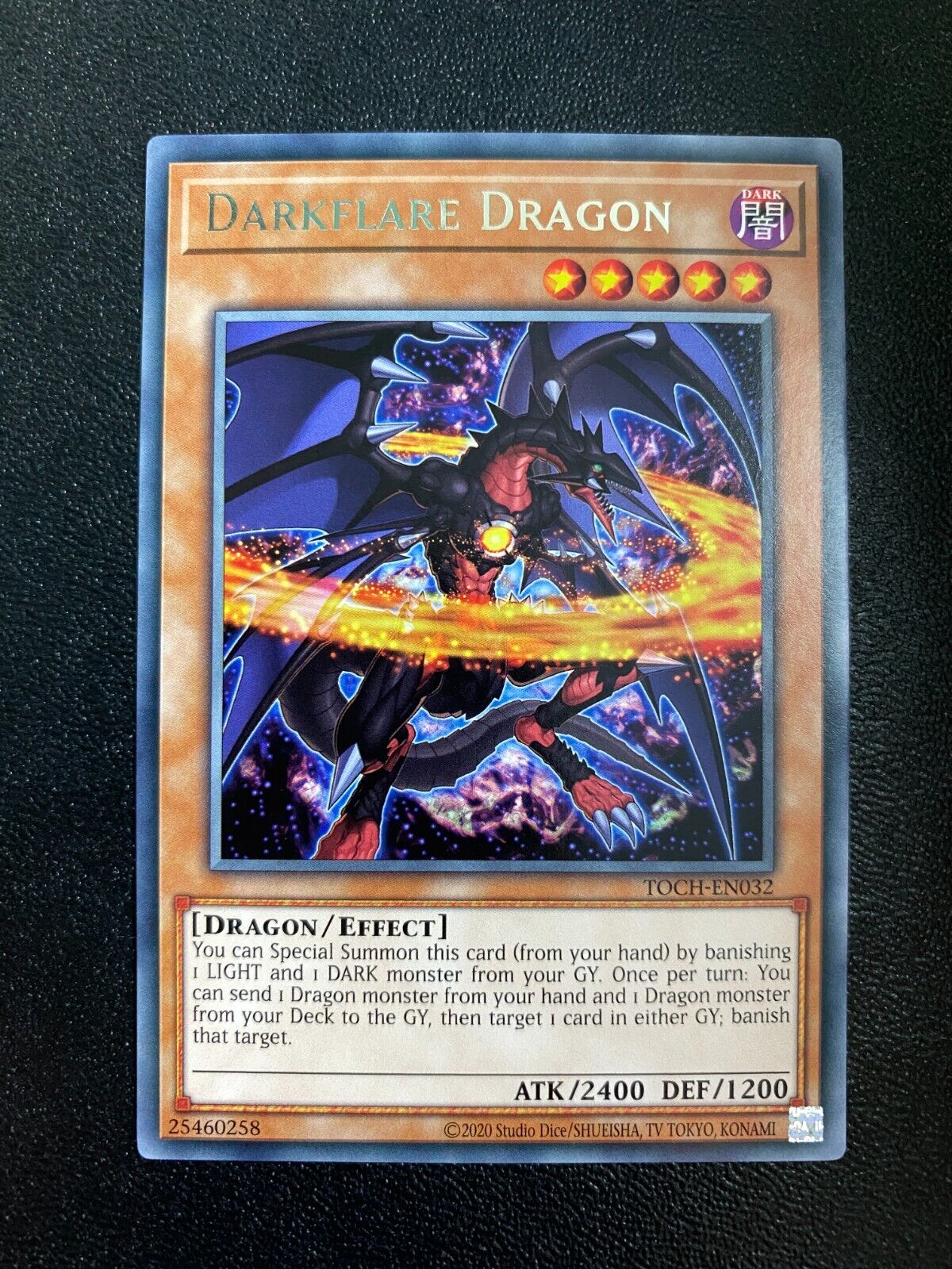 Yugioh Darkflare Dragon TOCH-EN032 Rare Unlimited Edition NM