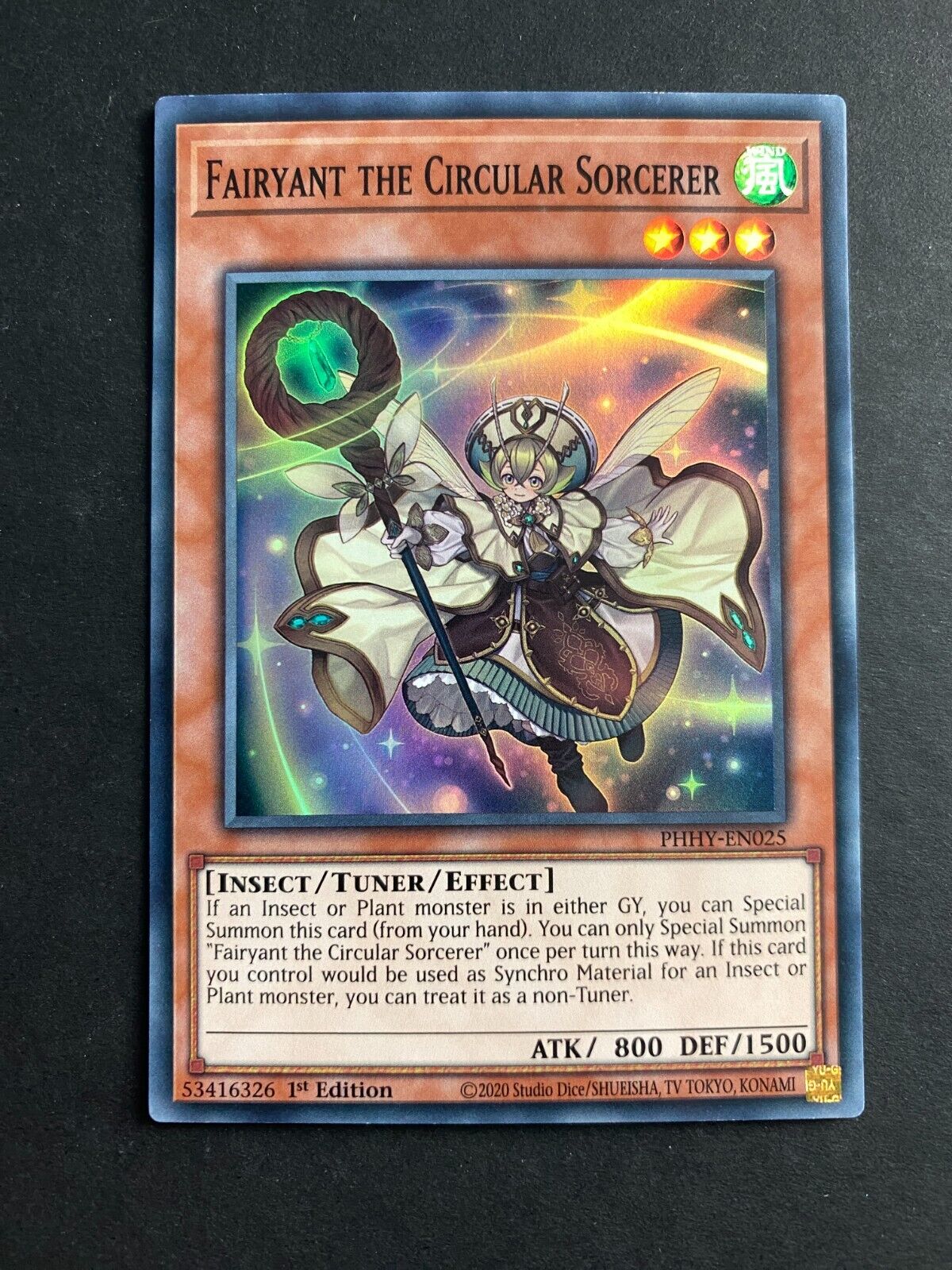 Yugioh Fairyant the Circular Sorcerer PHHY-EN025 Super Rare 1st Edition VLP/NM