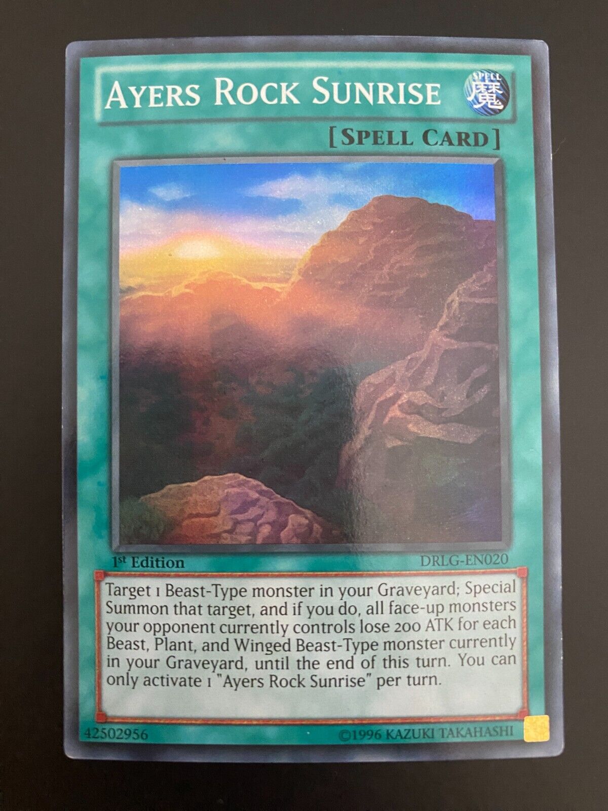 Yugioh Ayers Rock Sunrise DRLG-EN020 1st Edition Super Rare NM