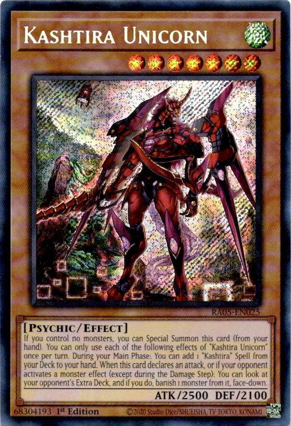 Yugioh Kashtira Unicorn RA05-EN025 NA Print Secret Rare 1st Edition NM