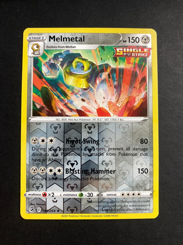 Pokemon Melmetal 189/264 Fusion Strike Reverse Holo NM