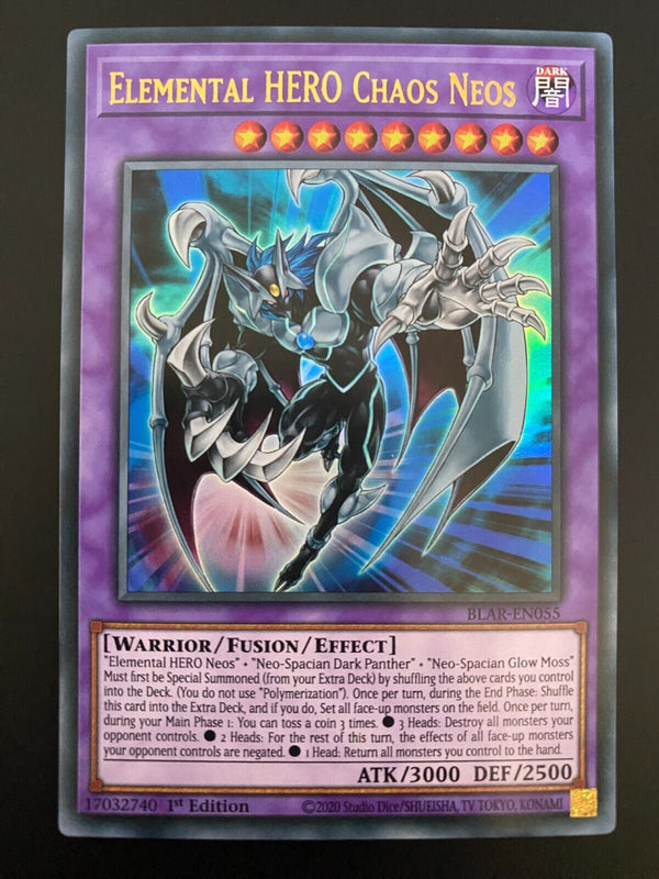 Yugioh Elemental HERO Chaos Neos BLAR-EN055 1st Edition Ultra Rare NM/MINT