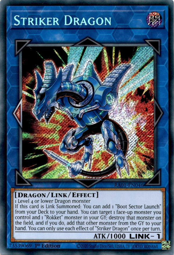 Yugioh Striker Dragon RA01-EN046 Secret Rare 1st Edition NM