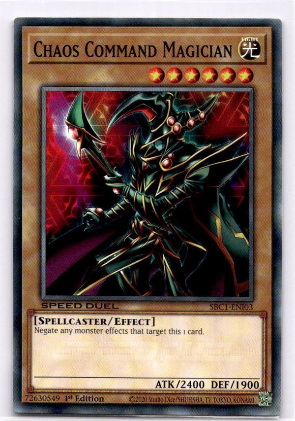 Yugioh Chaos Command Magician SBC1-ENI03 Common 1st Edition NM