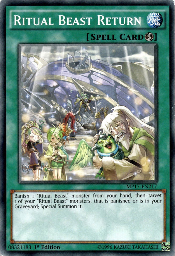 Yugioh Ritual Beast Return MP17-EN217 Common 1st Edition LP