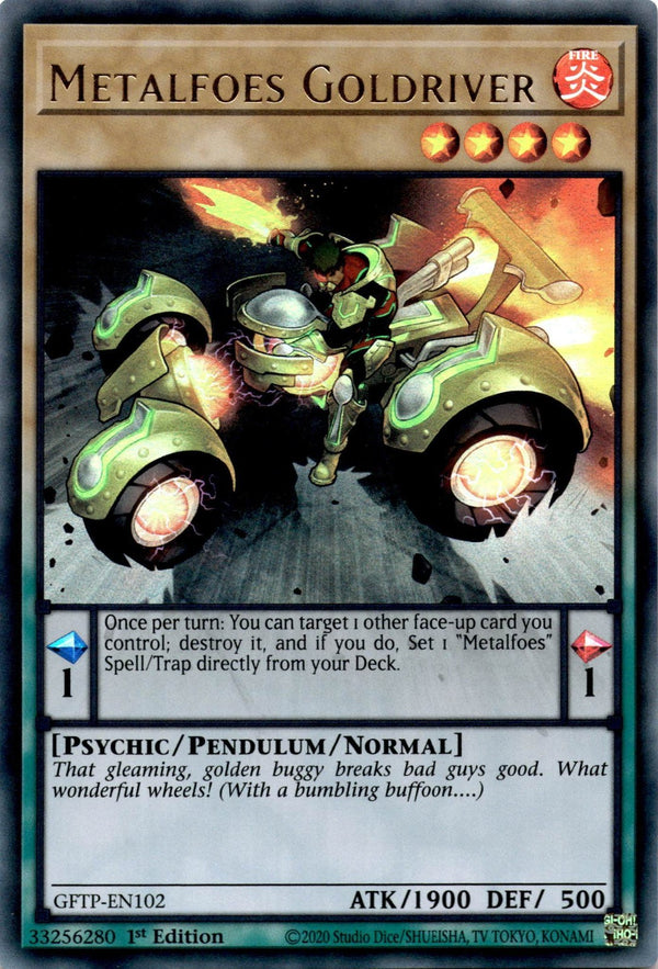 Yugioh Metalfoes Goldriver GFTP-EN102 Ultra Rare 1st Edition NM