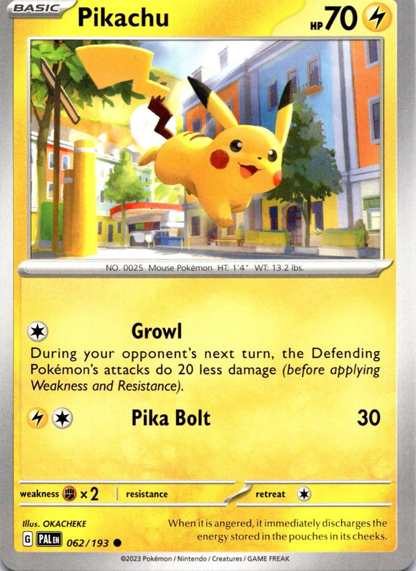 Pokemon Pikachu 062/193 Paldea Evolved Non Holo NM