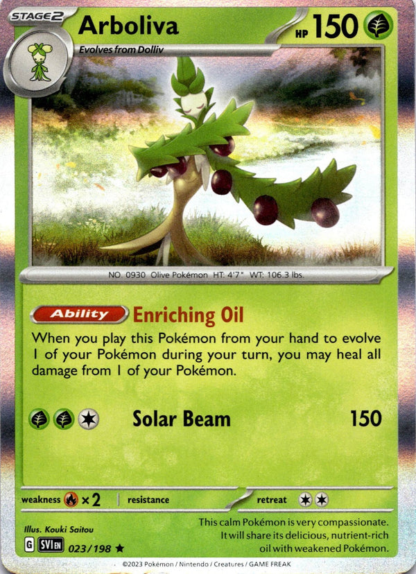Pokemon Arboliva 023/198 Scarlet Violet Base Holo LP/NM