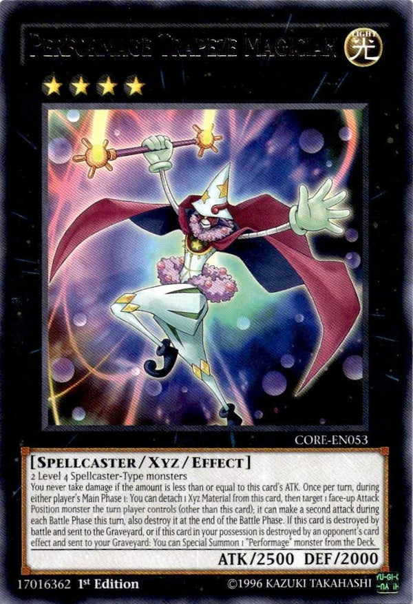 Yugioh Performage Trapeze Magician CORE-EN053 Rare 1st Edition LP