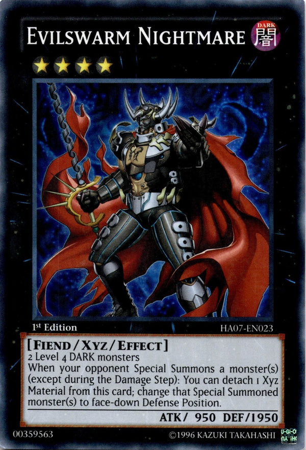 Yugioh Evilswarm Nightmare HA07-EN023 Secret Rare 1st Edition HP/MP (CREASE)