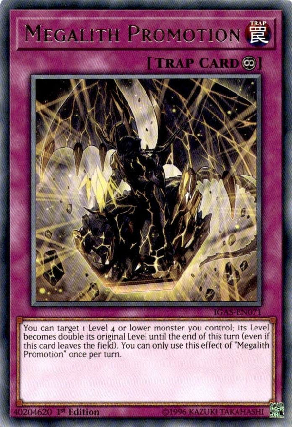 Yugioh Megalith Promotion IGAS-EN071 Rare 1st Edition NM