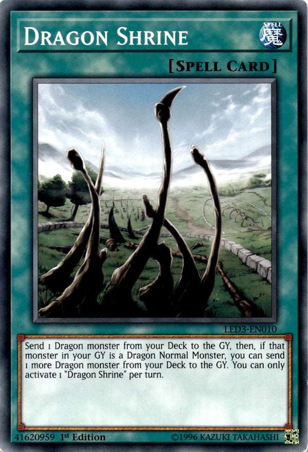 Yugioh Dragon Shrine LED3-EN010 Common 1st Edition MP
