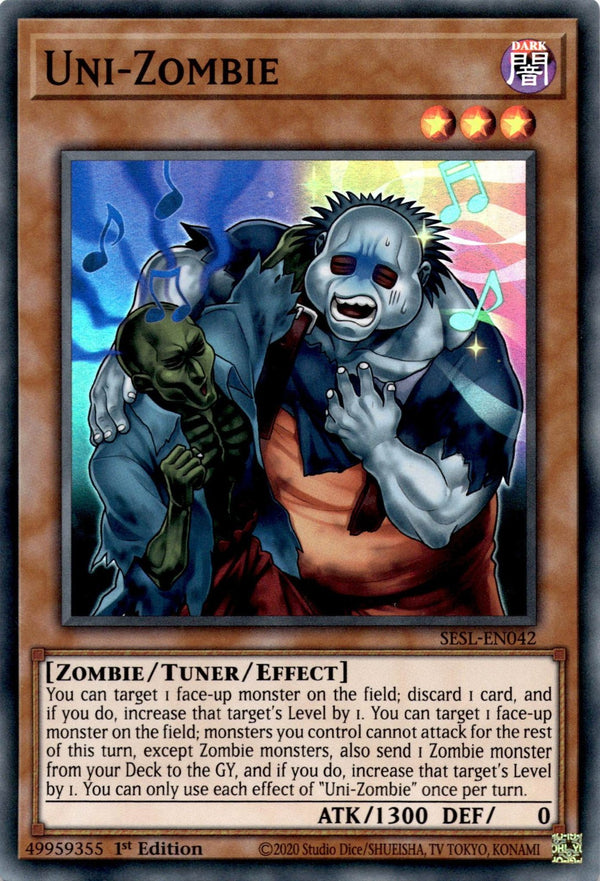 Yugioh Uni-Zombie SESL-EN042 Super Rare 1st Edition MP/LP
