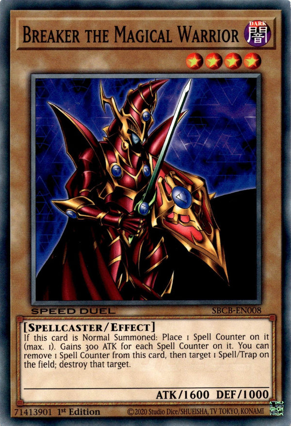 Yugioh Breaker the Magical Warrior SBCB-EN008 Speed Duel Common 1st Edition NM