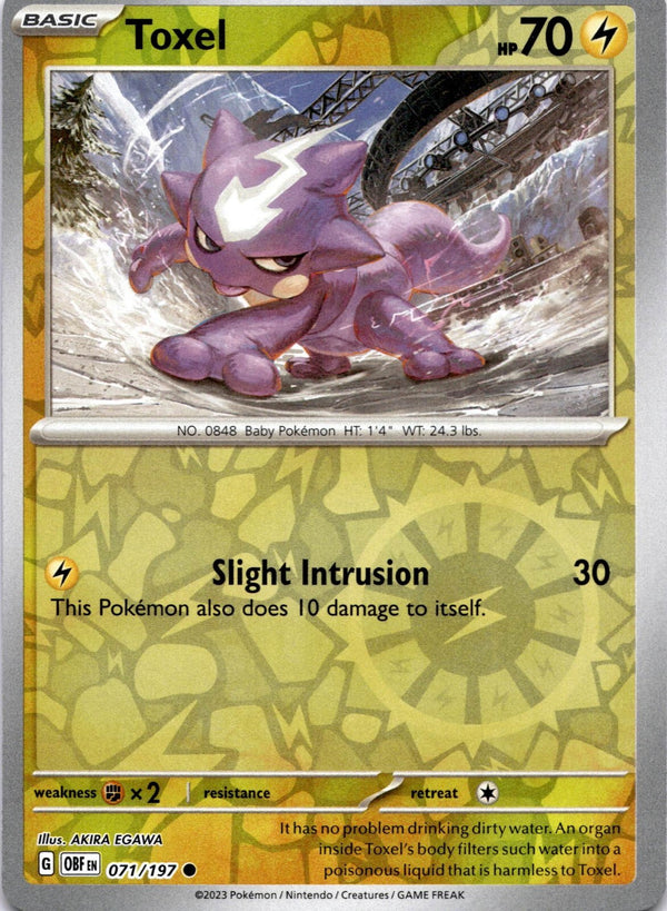 Pokemon Toxel 071/197 Paldea Evolved Reverse Holo NM