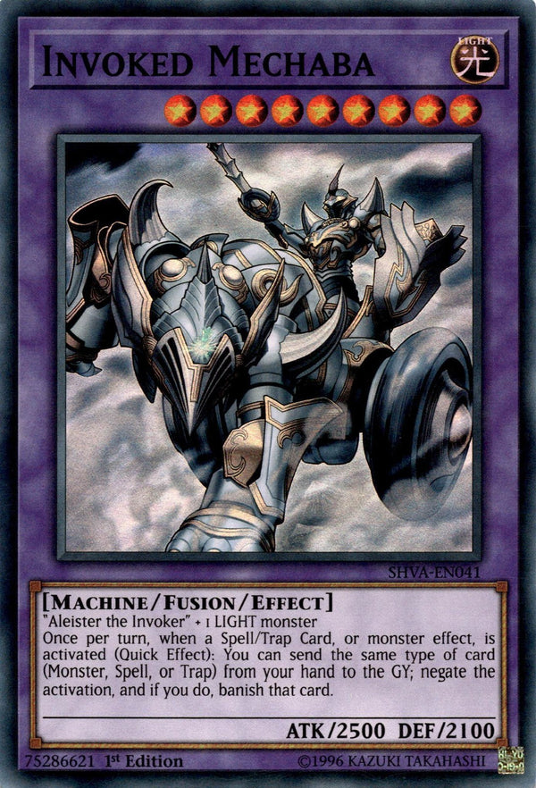 Yugioh Invoked Mechaba SHVA-EN041 Super Rare 1st Edition LP