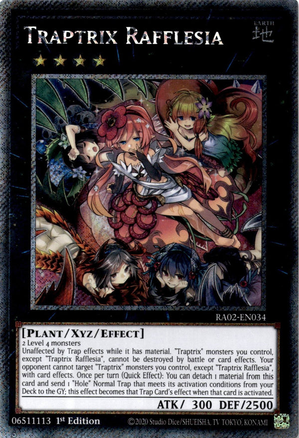 Yugioh Traptrix Rafflesia RA02-EN034 Platinum Secret Rare 1st Edition NM