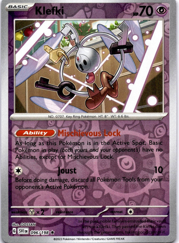 Pokemon Klefki 096/198 Scarlet Violet Base Reverse Holo LP/NM
