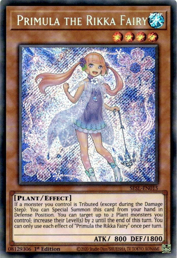 Yugioh Primula the Rikka Fairy SESL-EN015 Secret Rare 1st Edition NM