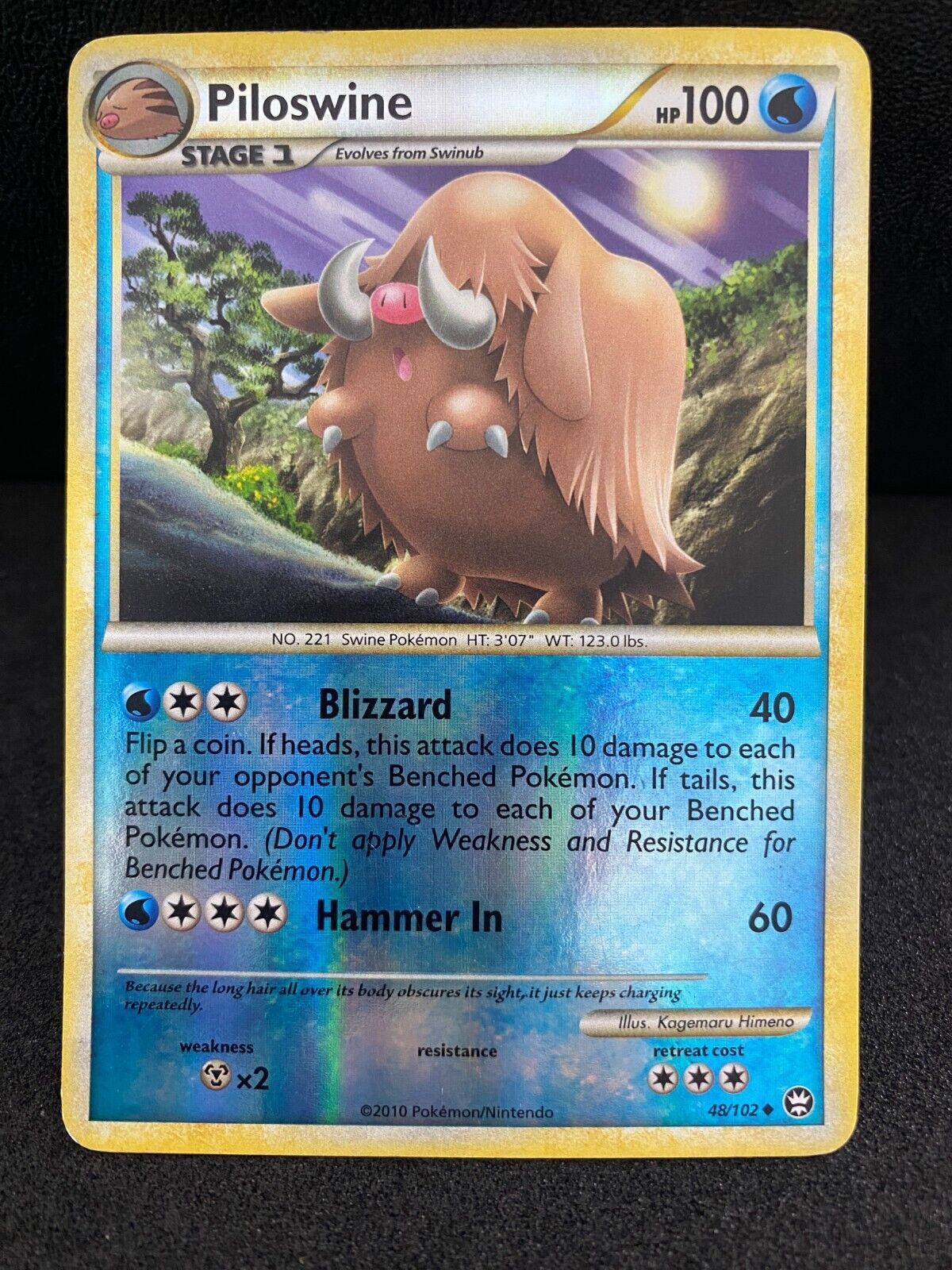 Pokemon Piloswine 48/102 Triumphant Reverse Holo MP-LP