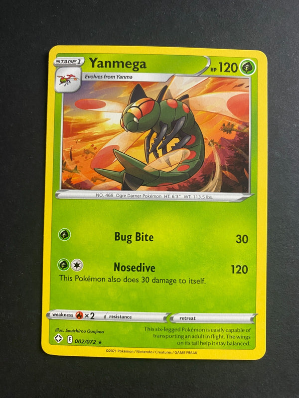 Pokemon Yanmega 002/072 Shining Fates Rare Non Holo VLP/NM