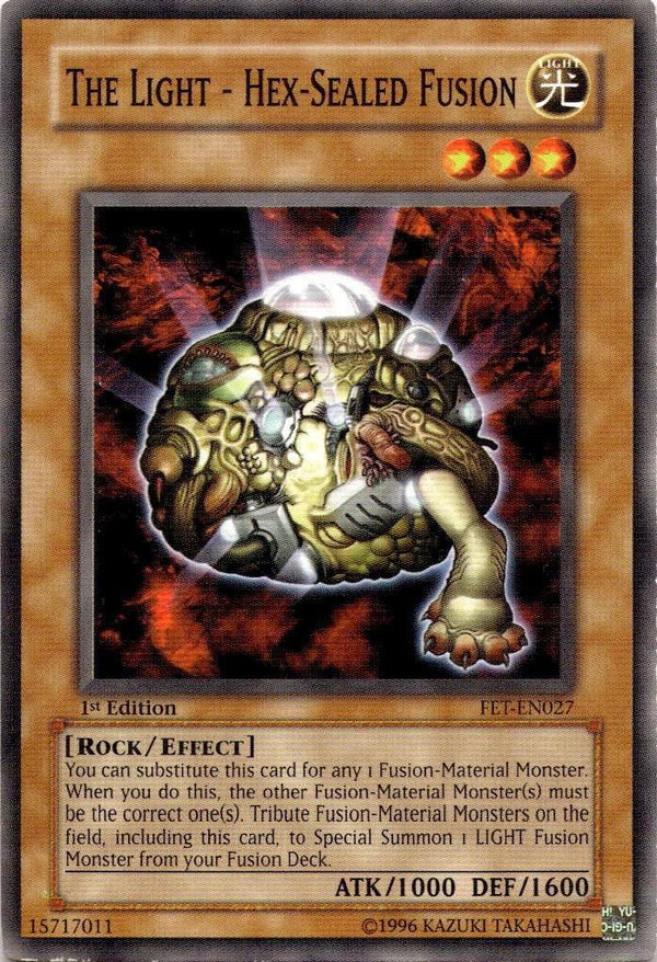 Yugioh The Light - Hex-Sealed Fusion FET-EN027 Common 1st Edition LP