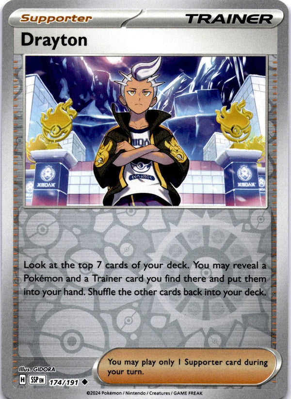 Pokemon Drayton 174/191 Surging Sparks Reverse Holo NM