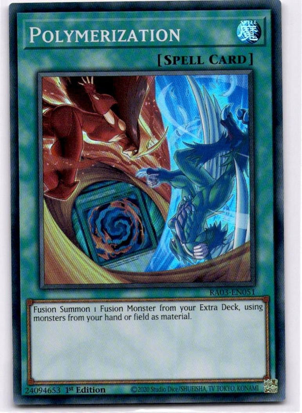 Yugioh Polymerization RA03-EN051 Hero Art Super Rare 1st Edition NM
