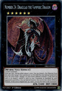 Yugioh Number 24: Dragulas the Vampiric Dragon DRL3-EN022 Secret Rare 1st Ed LP
