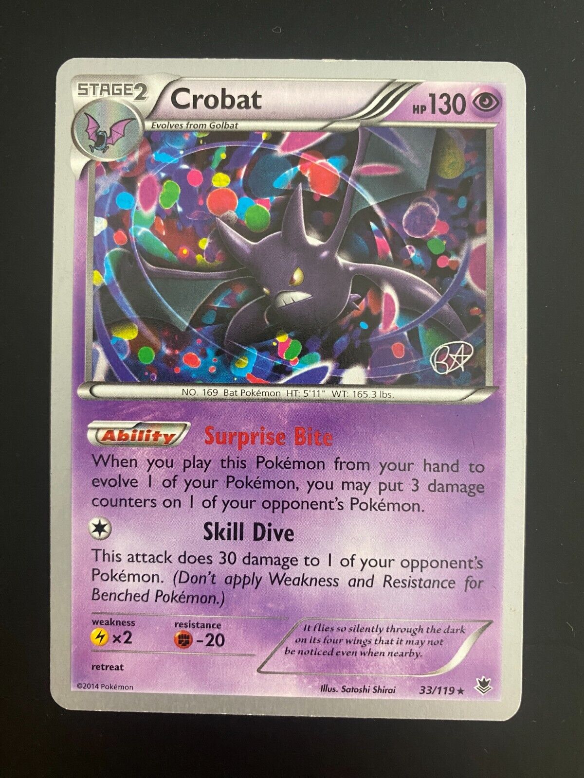 Pokemon Crobat 33/119 2015 World Championships Phantom Forces LP