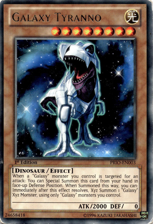 Yugioh Galaxy Tyranno PRIO-EN003 Rare 1st Edition HP