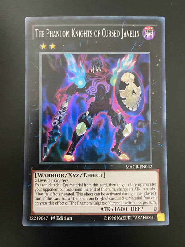 Yugioh The Phantom Knights of Cursed Javelin MACR-EN042 Super Rare 1st VLP/NM