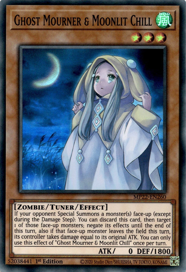 Yugioh Ghost Mourner & Moonlit Chill MP22-EN260 Super Rare 1st Edition NM