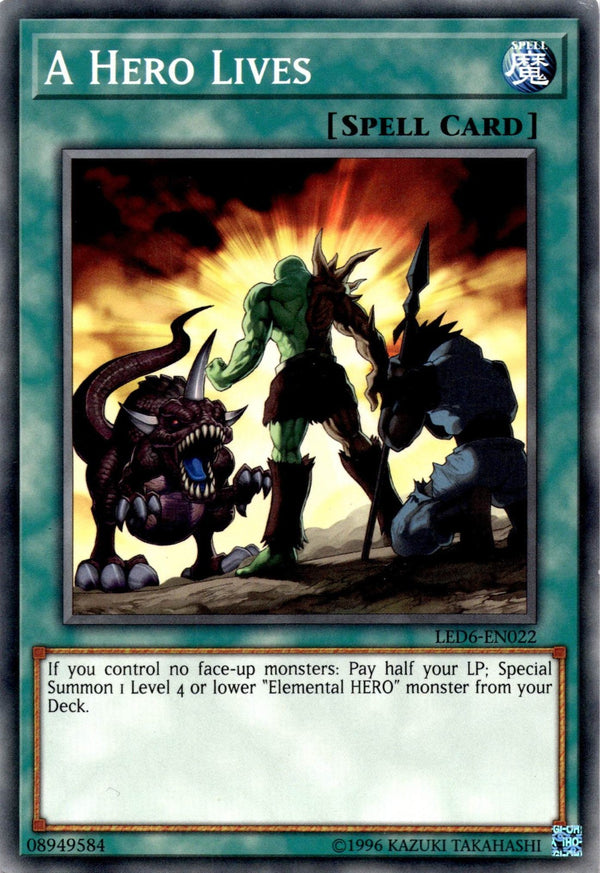 Yugioh A Hero Lives LED6-EN022 Common 1st/unl Edition LP