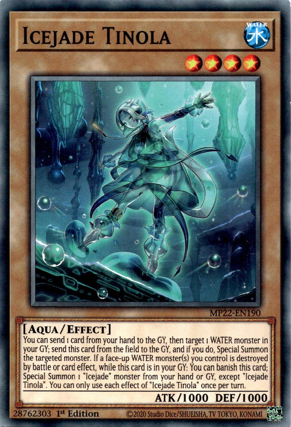 Yugioh Icejade Tinola MP22-EN190 Common 1st Edition NM